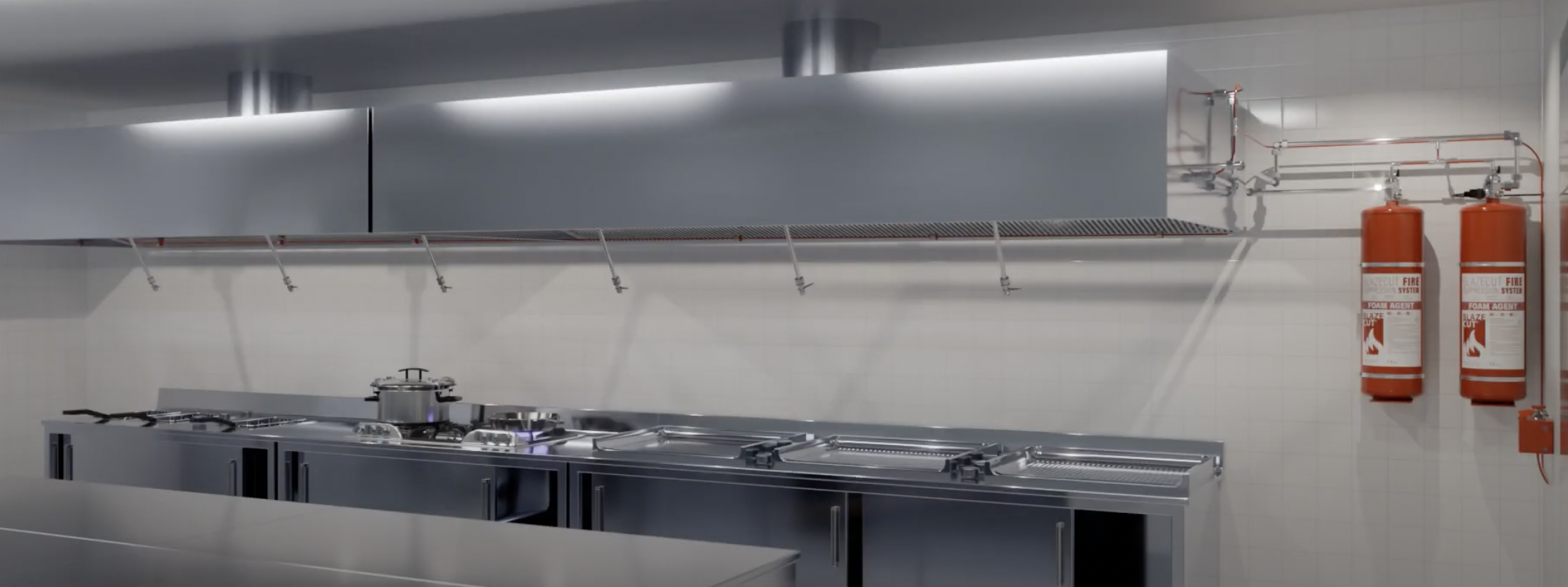 BlazeCut C Series kitchen fire suppression